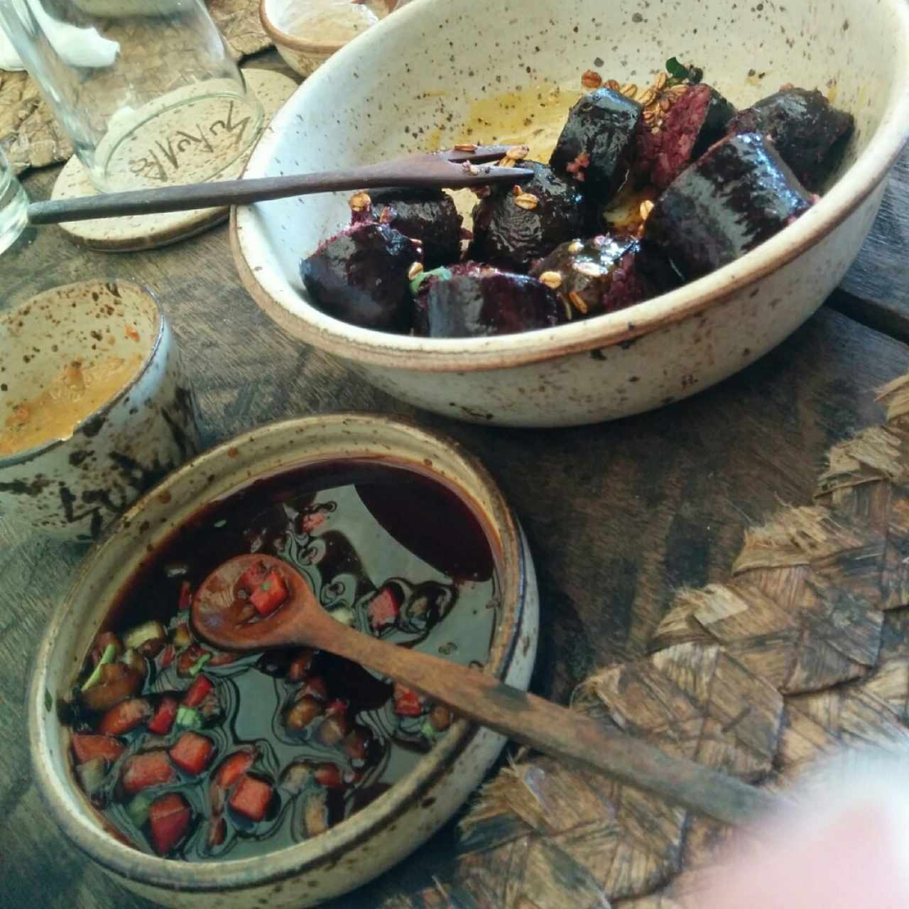 Morcillas en salsa de parchita