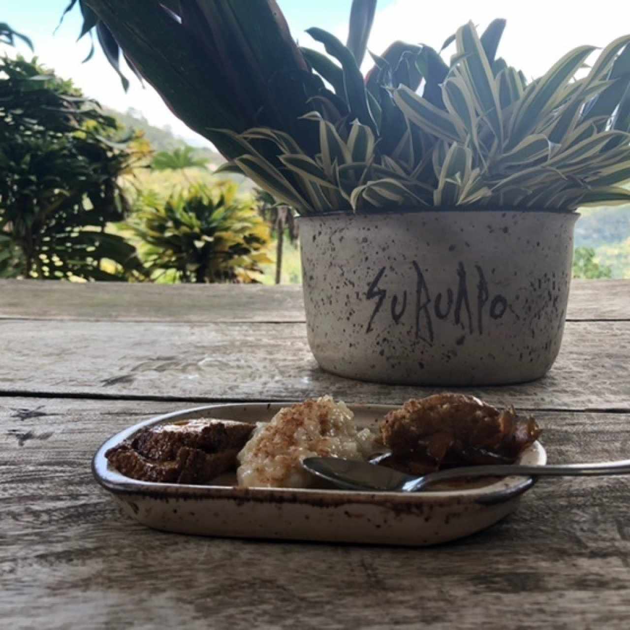 postre: quesillo, arroz con leche y dulce de lechoza