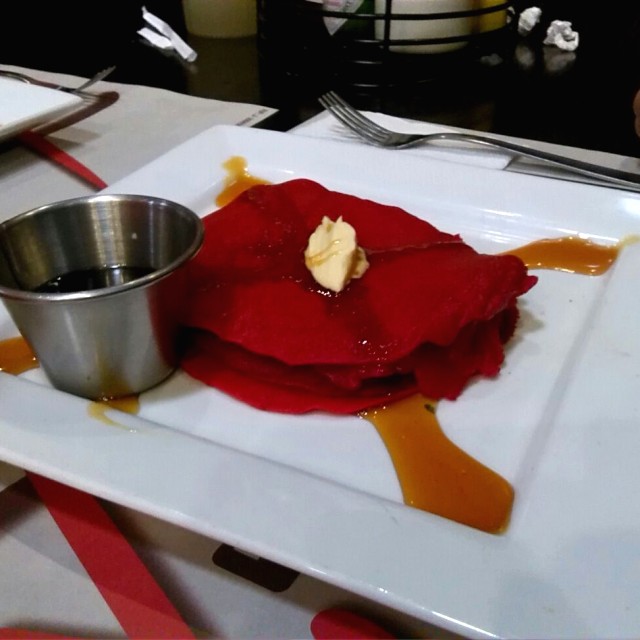 Panquecas de Red velvet
