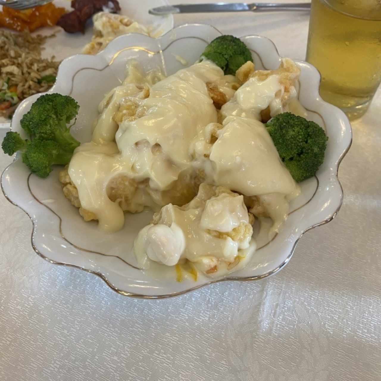 Camarones salsa blanca 