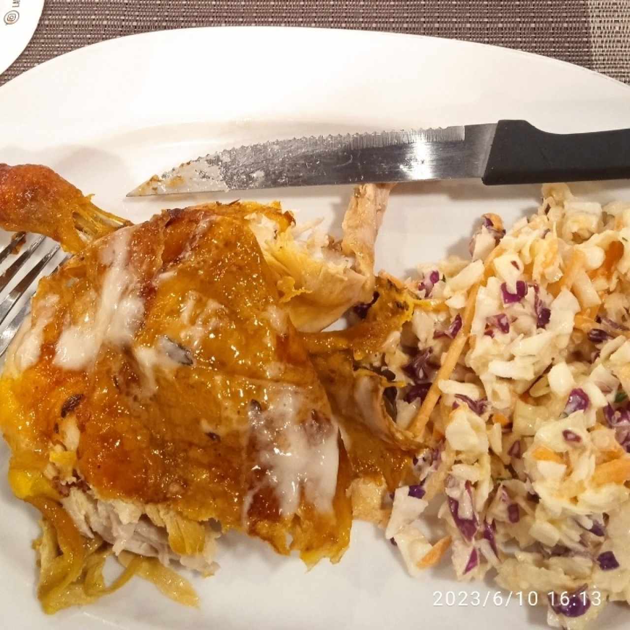 pollo a la brasa con ensalada rusa