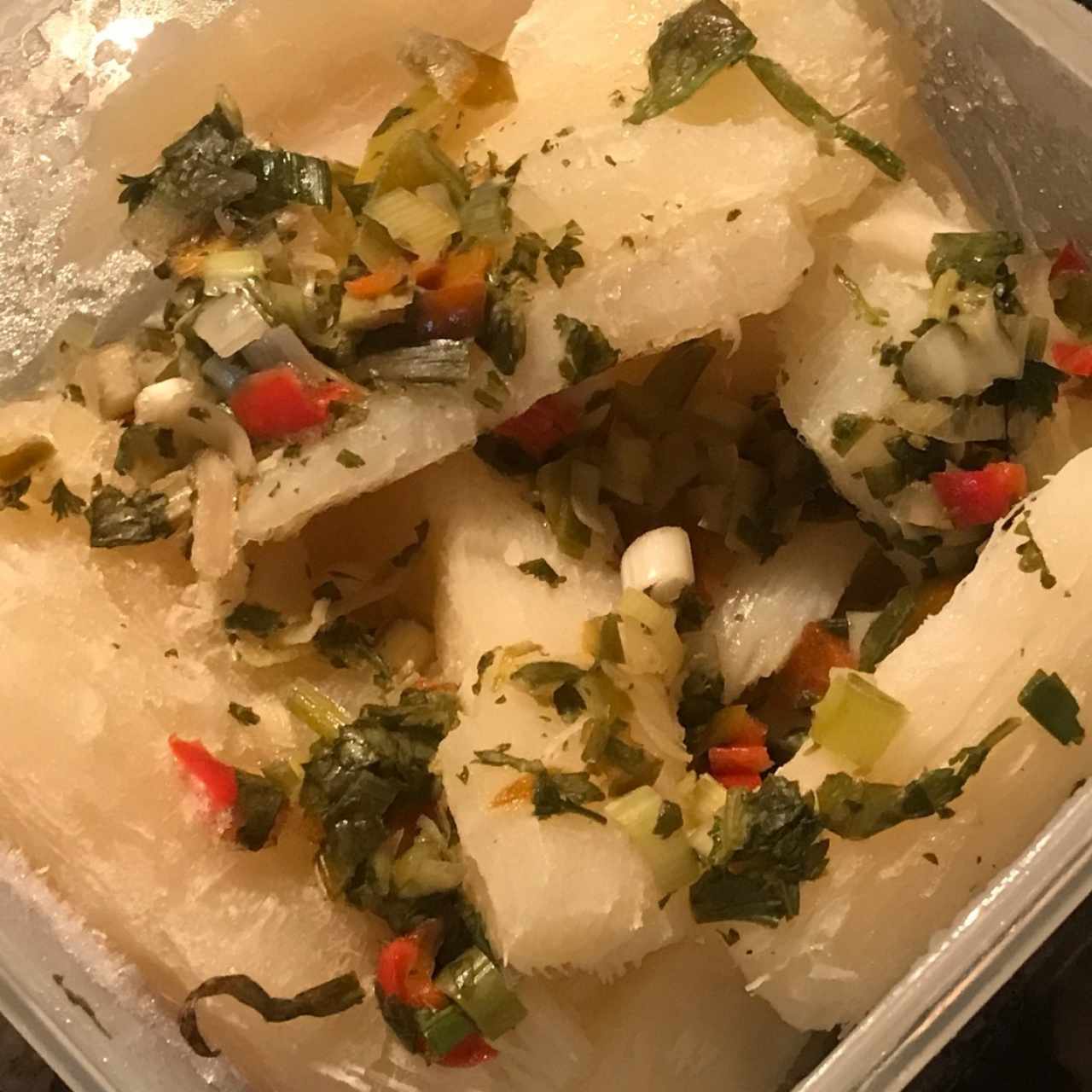 yuca sancochada, excelente