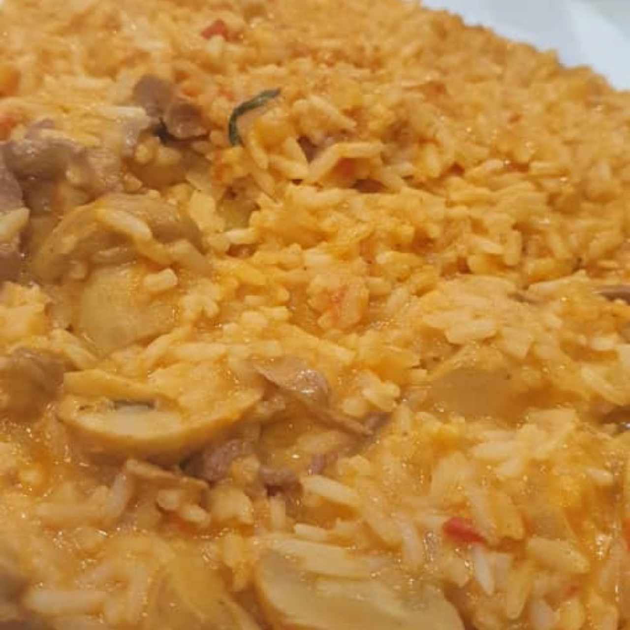 risotto de lomito y champiñones