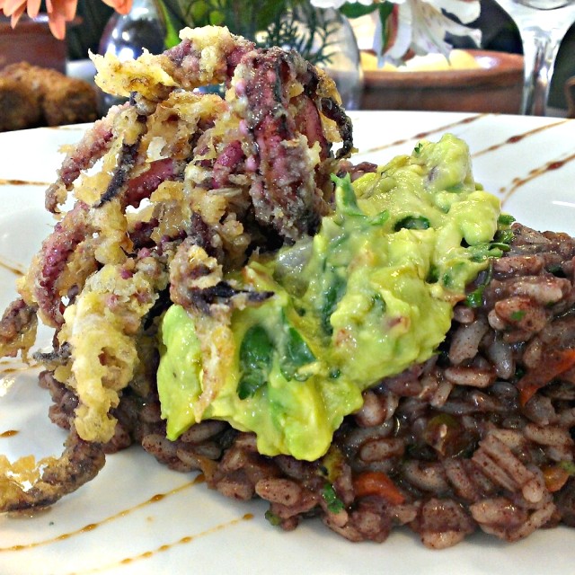 Risotto de morcilla carupanera.