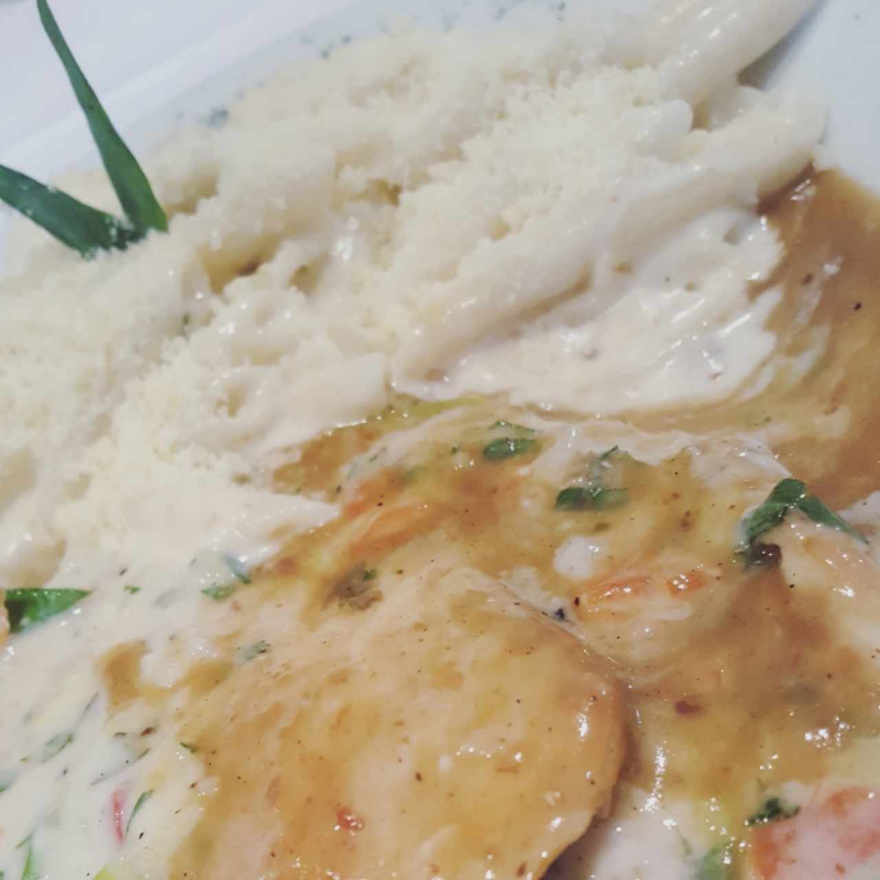 pollo con pasta