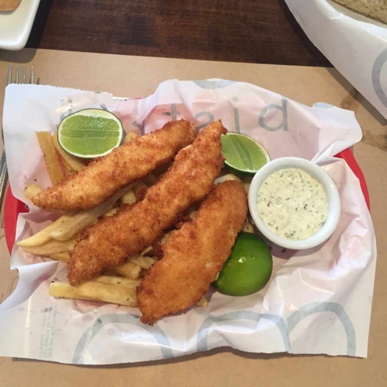 fish & chip con papa fritas 😋