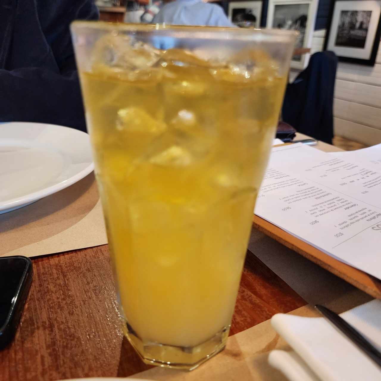 Té verde con limón 