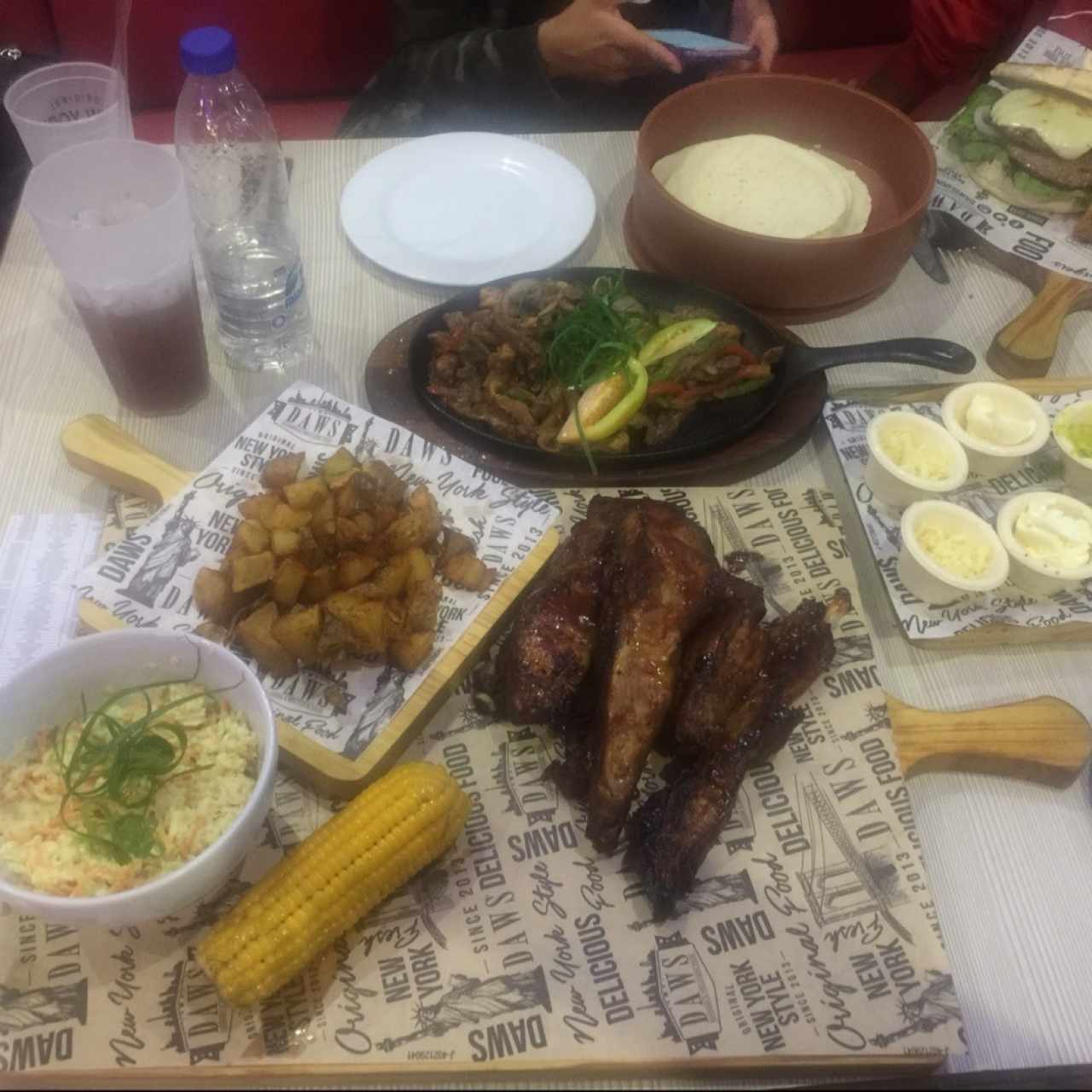 jafitas mixtas, costillas bbq