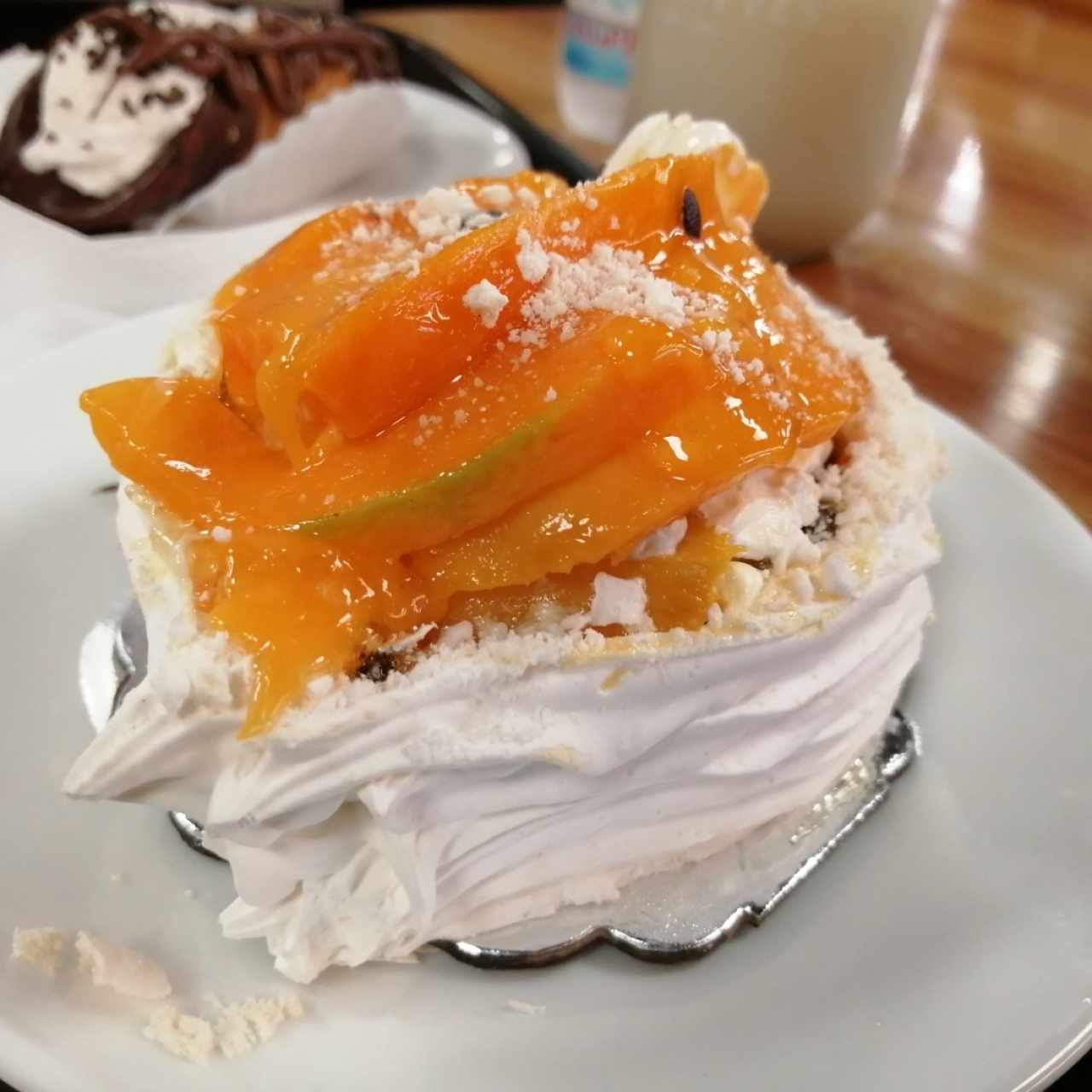 suspiro con melocotón (extremamente dulce)