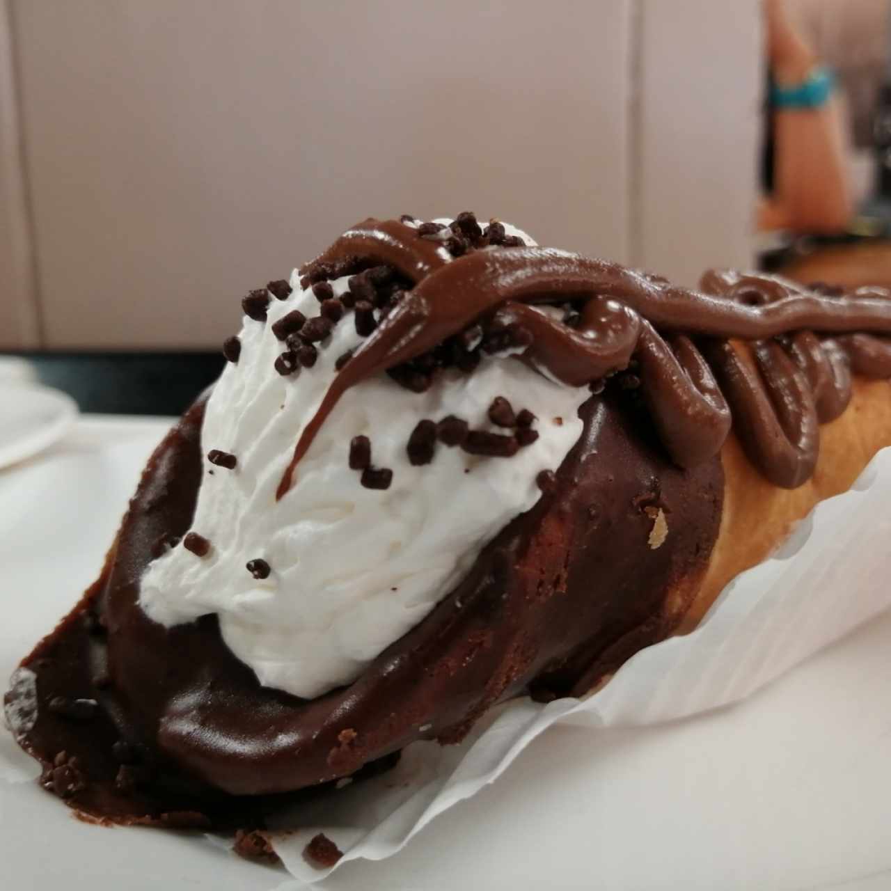 Cannoli de crema y chocolate!