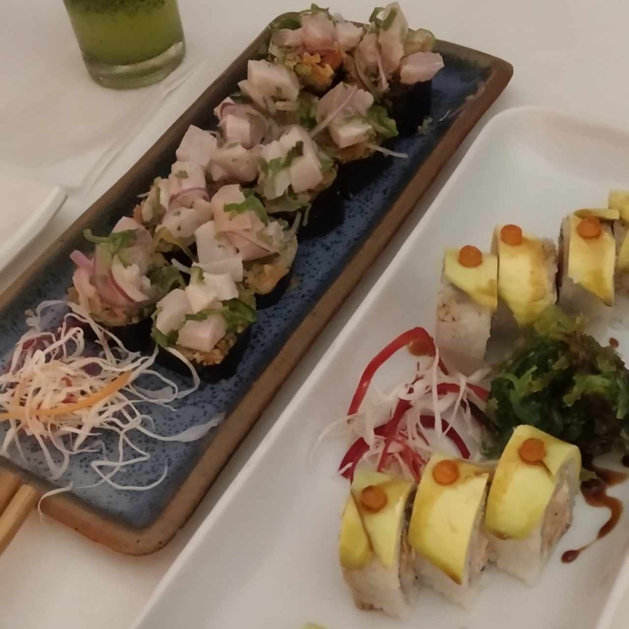 Ceviche Roll & Ikura Roll