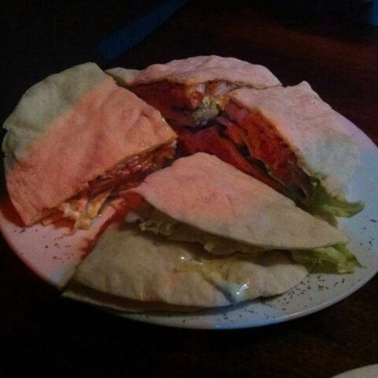 sándwich de pan de pizza