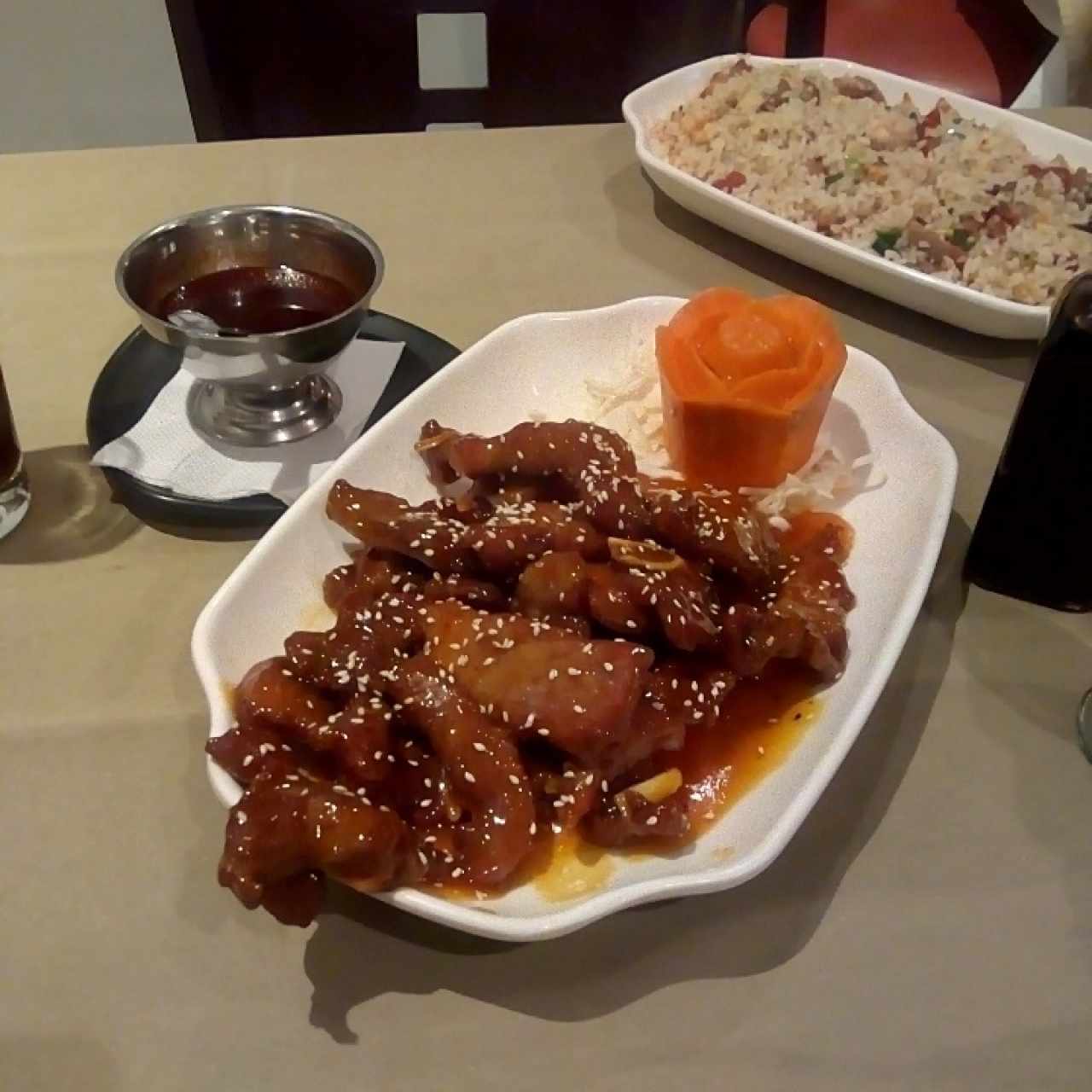 Costillas de cerdo en miel y ajo