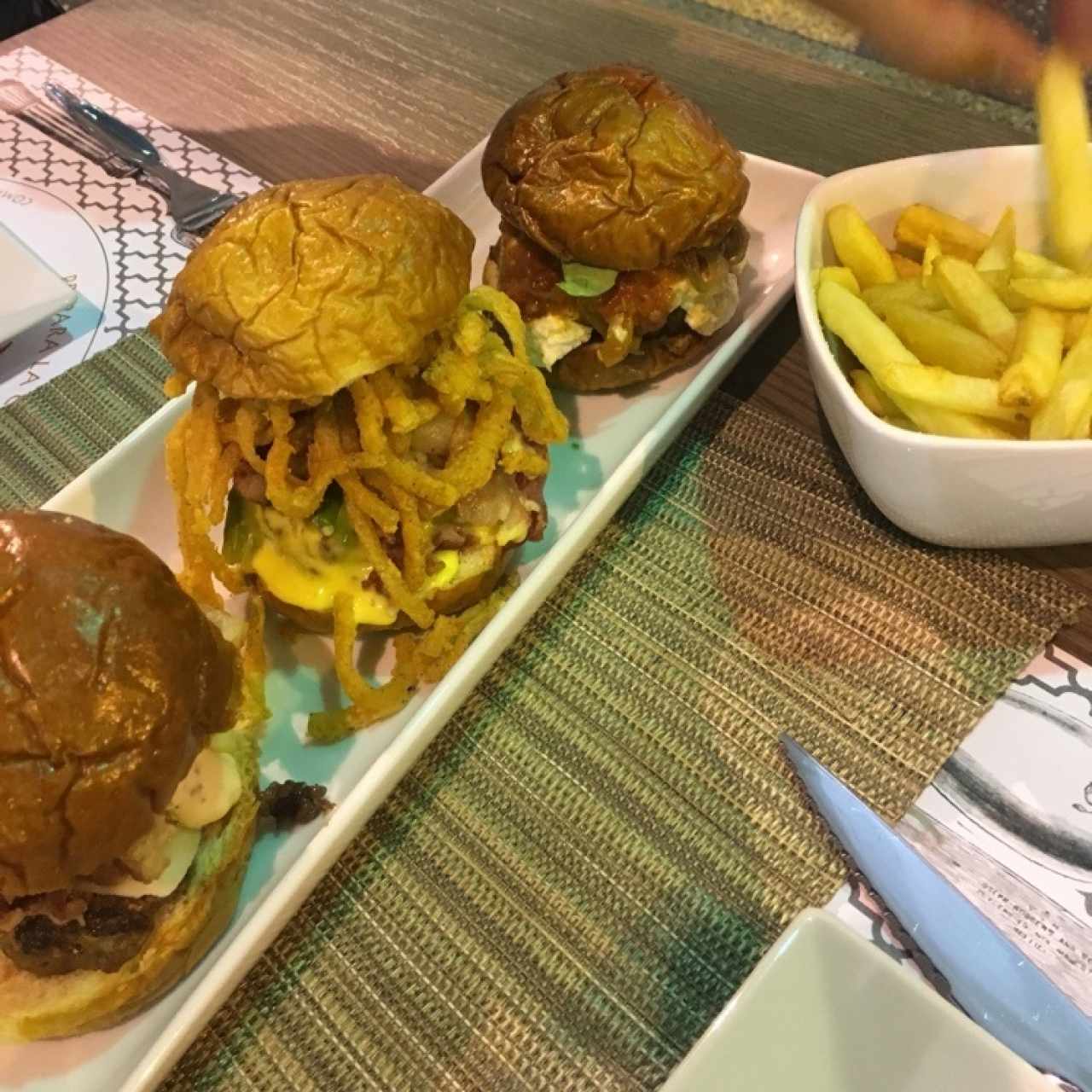 Trio de Hamburguesas