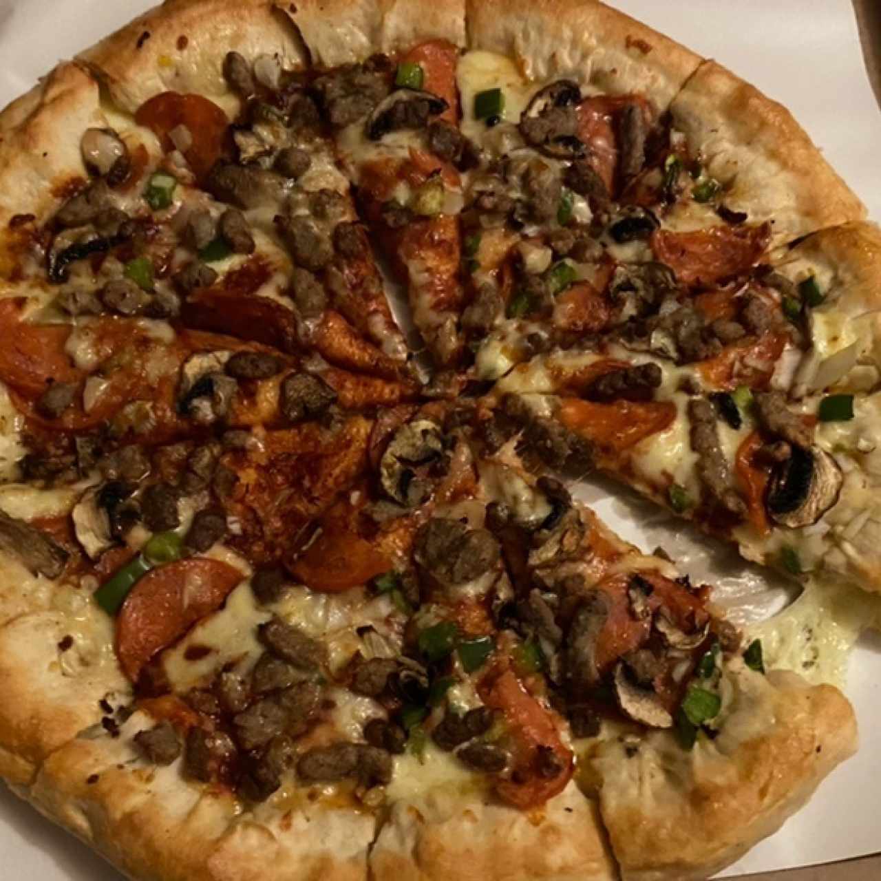 pizza suprema masa Super pan pizza gigante