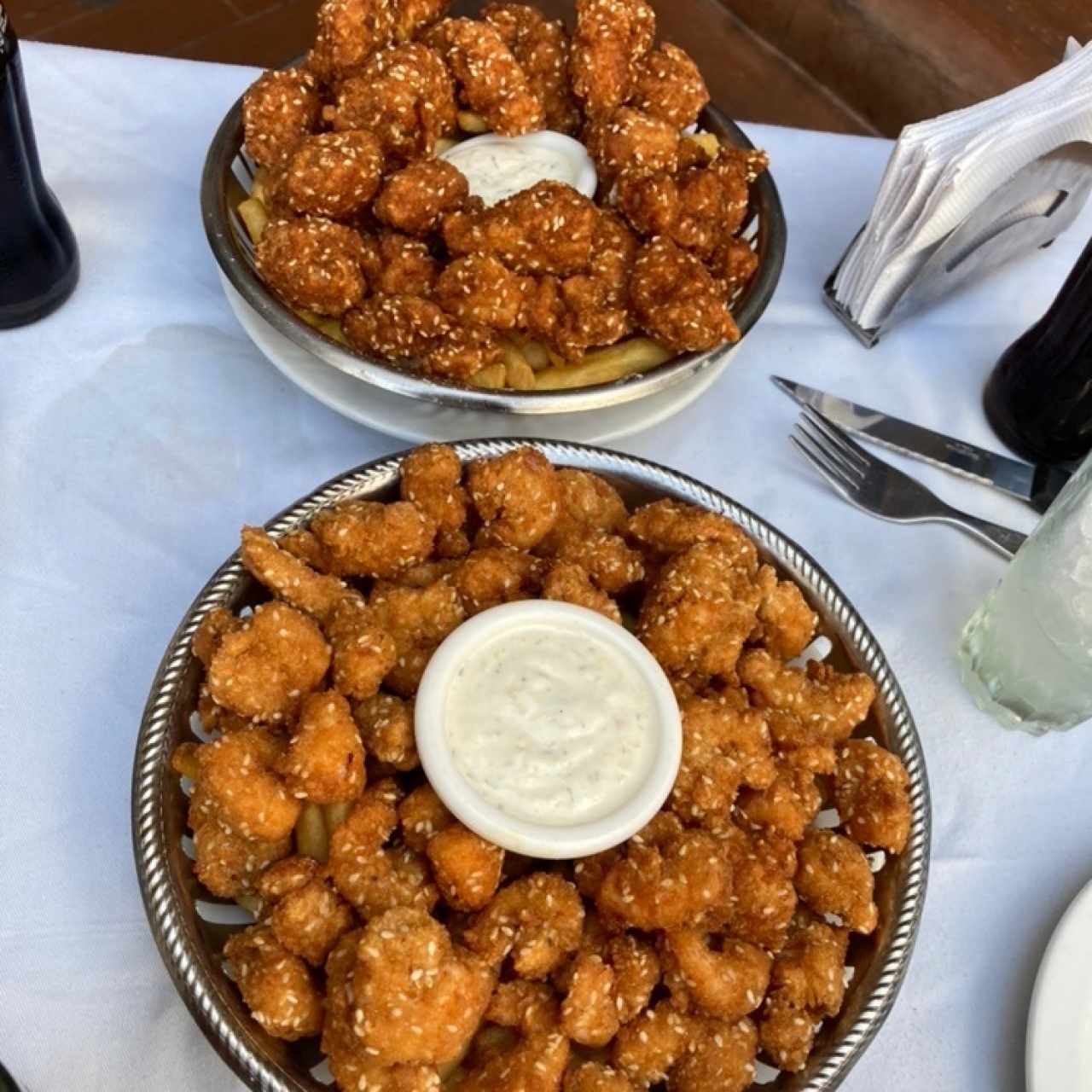 Camarones y Pollo a la Canasta