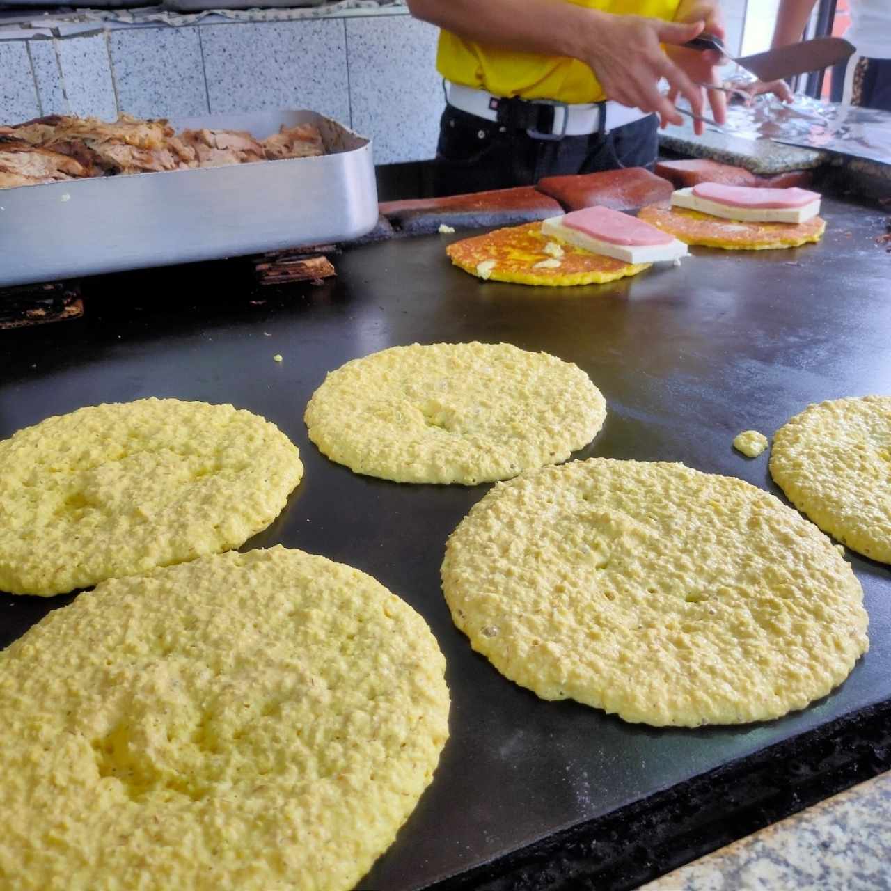 Cachapa de queso palmito y jamón