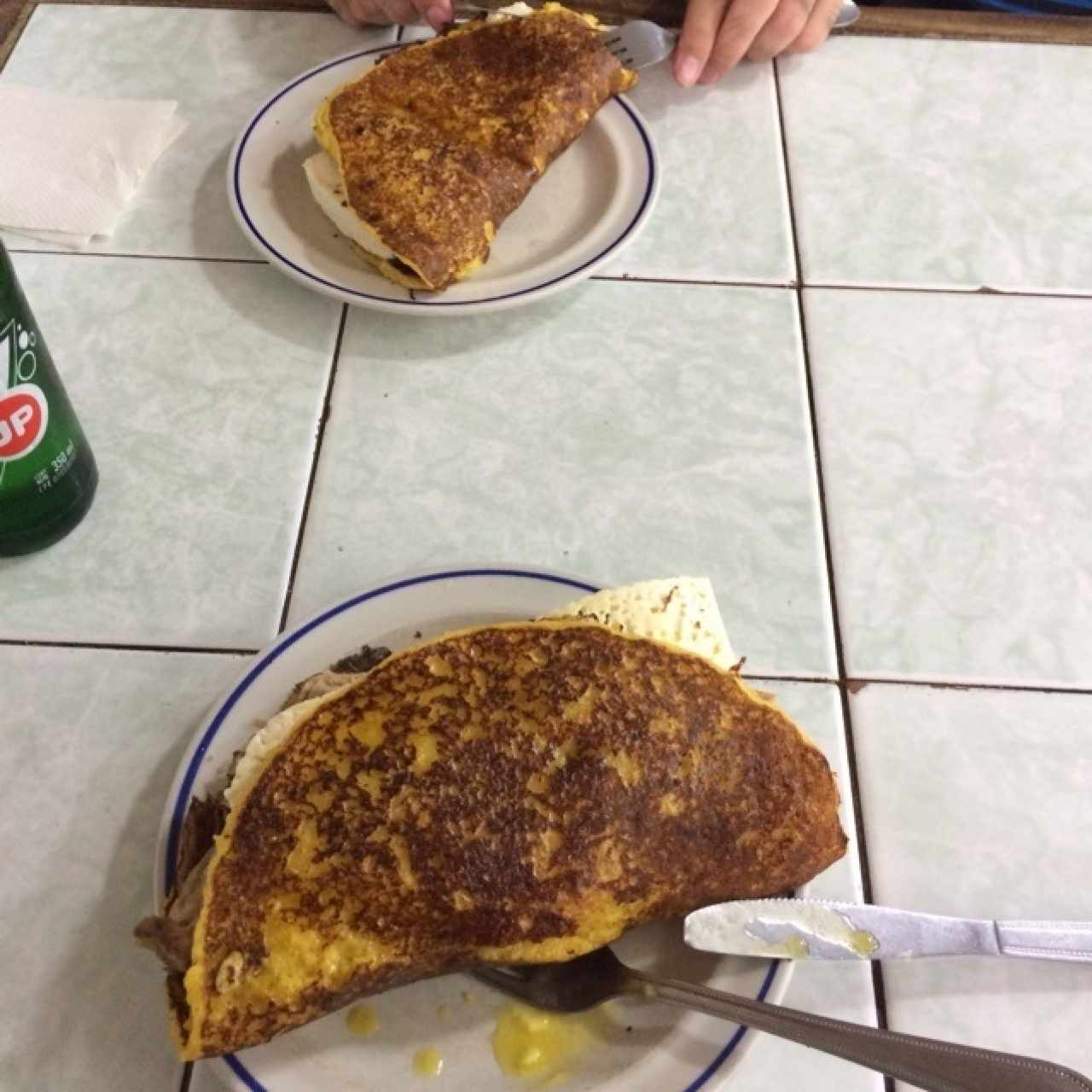cachapa con queso y cachapa mixta 
