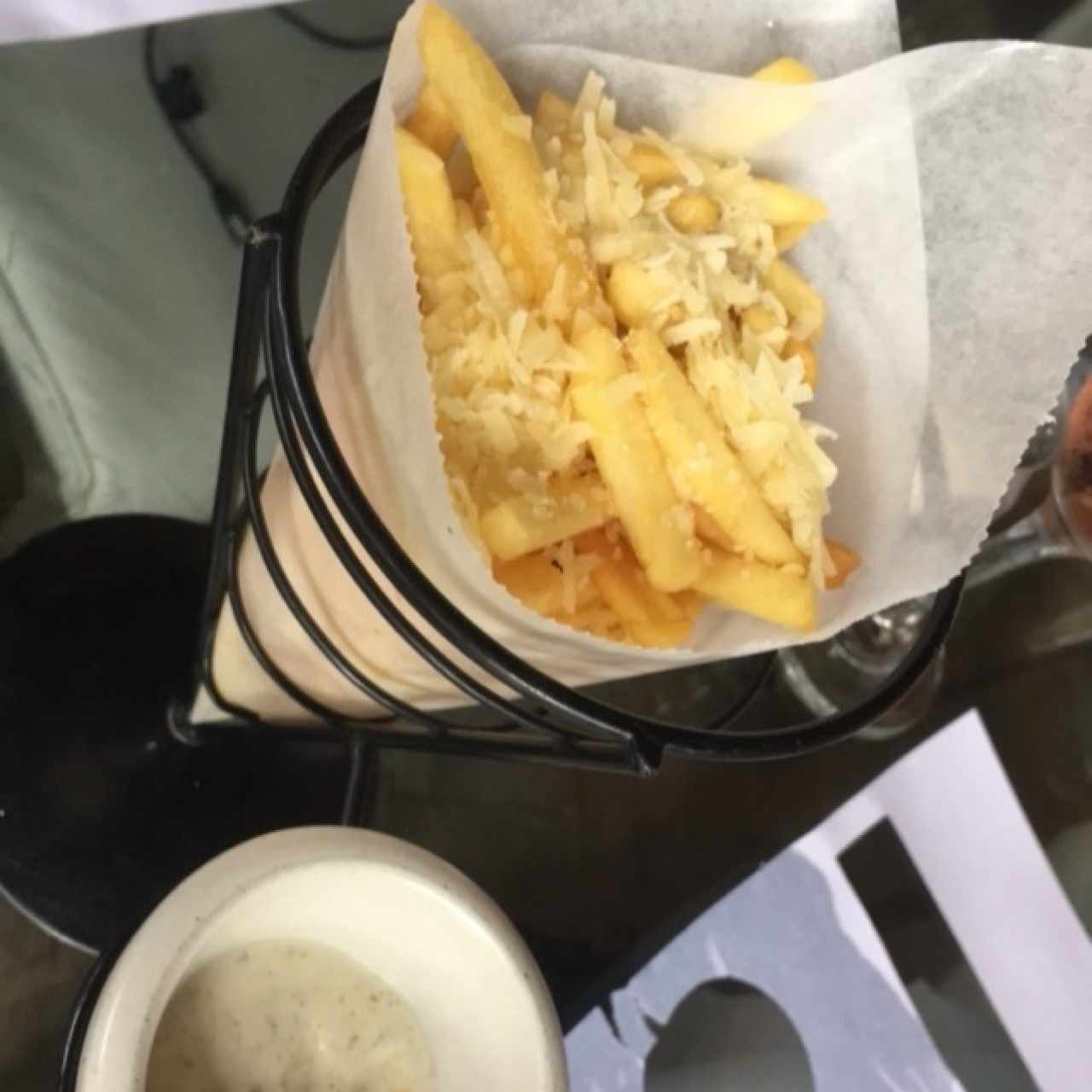 Papas con aceite de trufa 