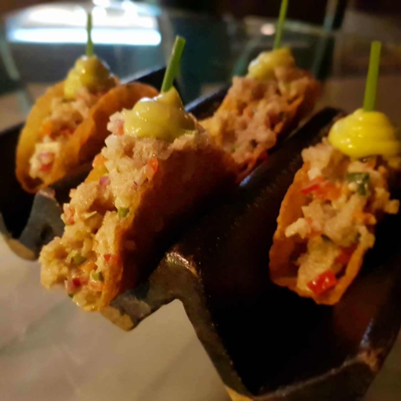 Spicy tuna Tacos