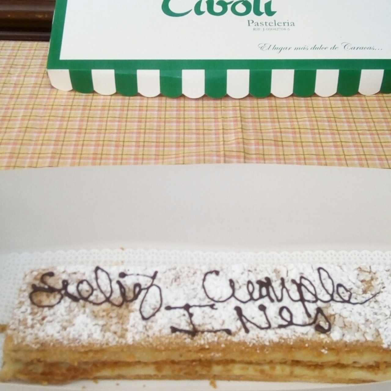 milhojas de crema 