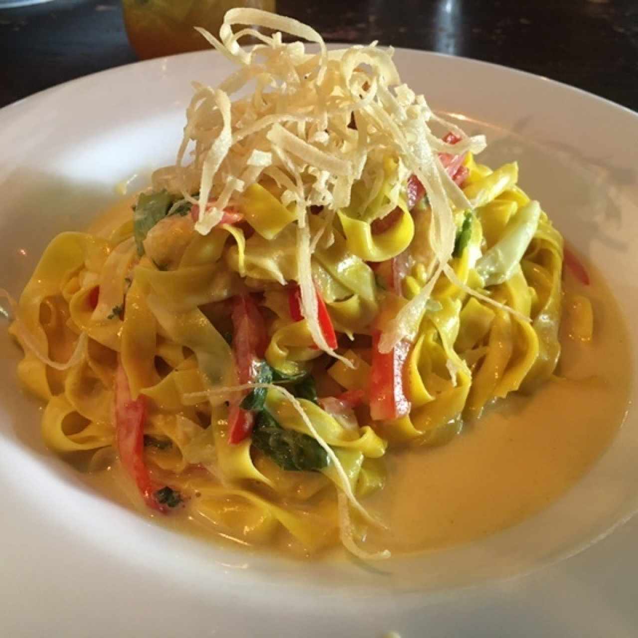 Fettuccine de camarones