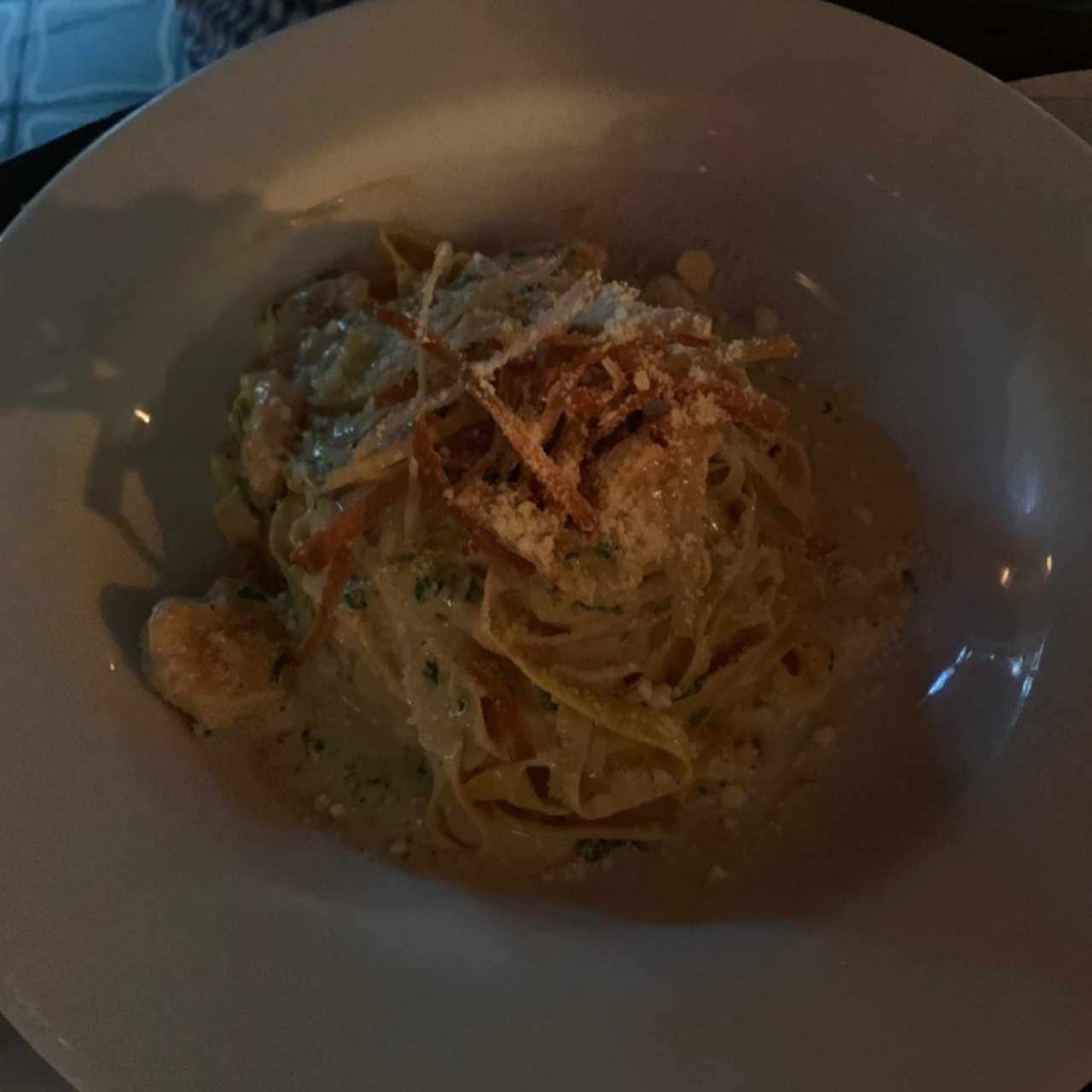 pasta con langostinos