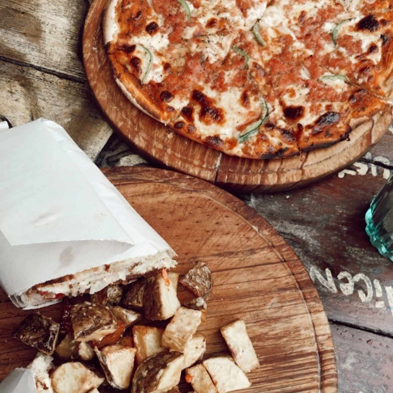 hamburguesa + Pizza