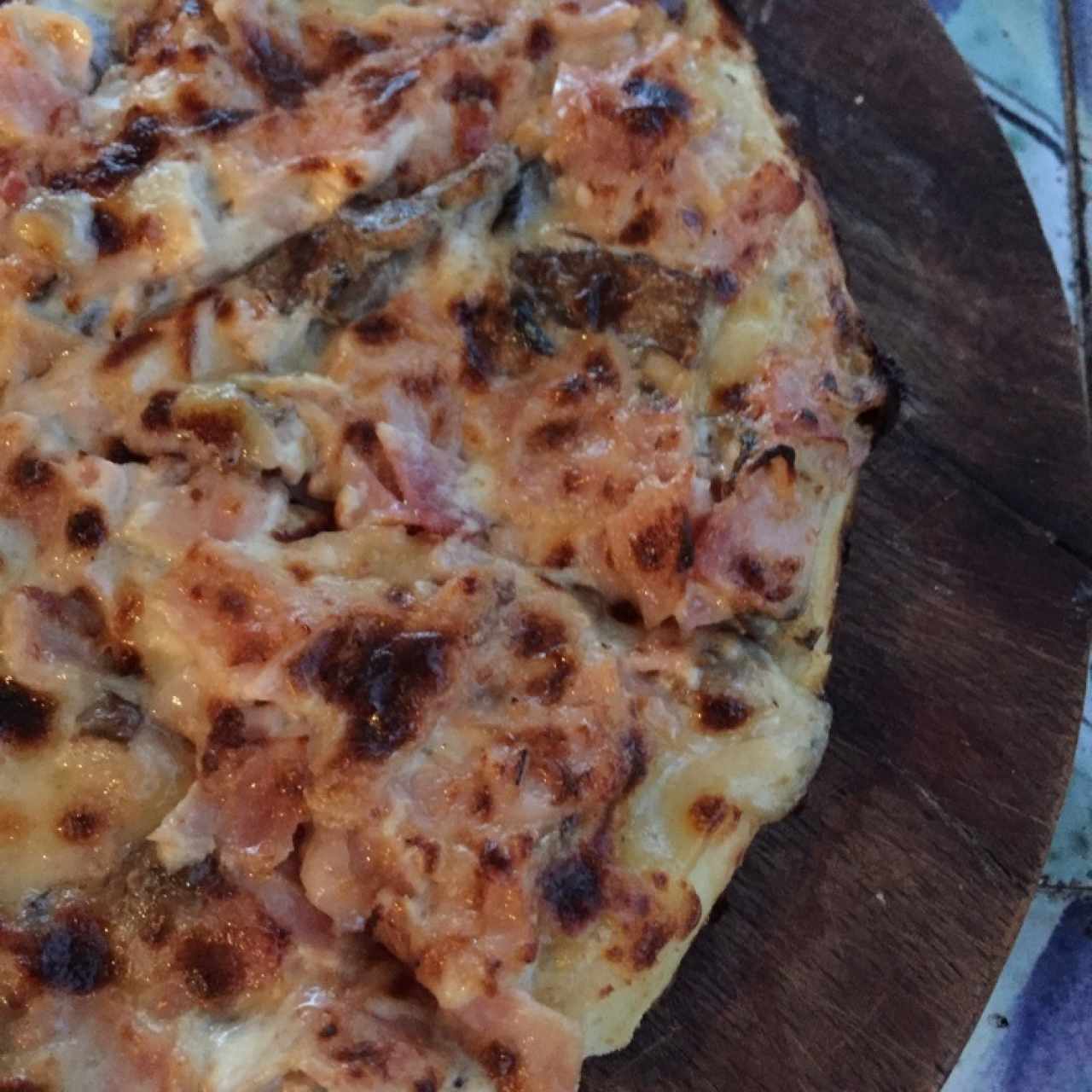jamon y hongos