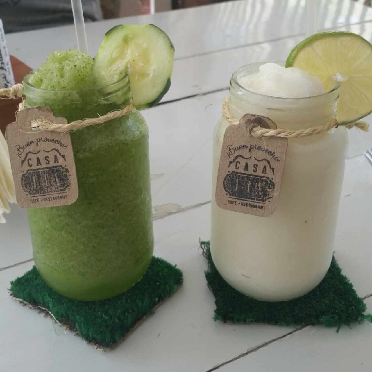 limonadas de pepino y coco!