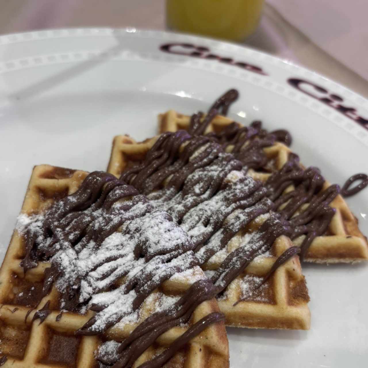 Wafles con Nutella