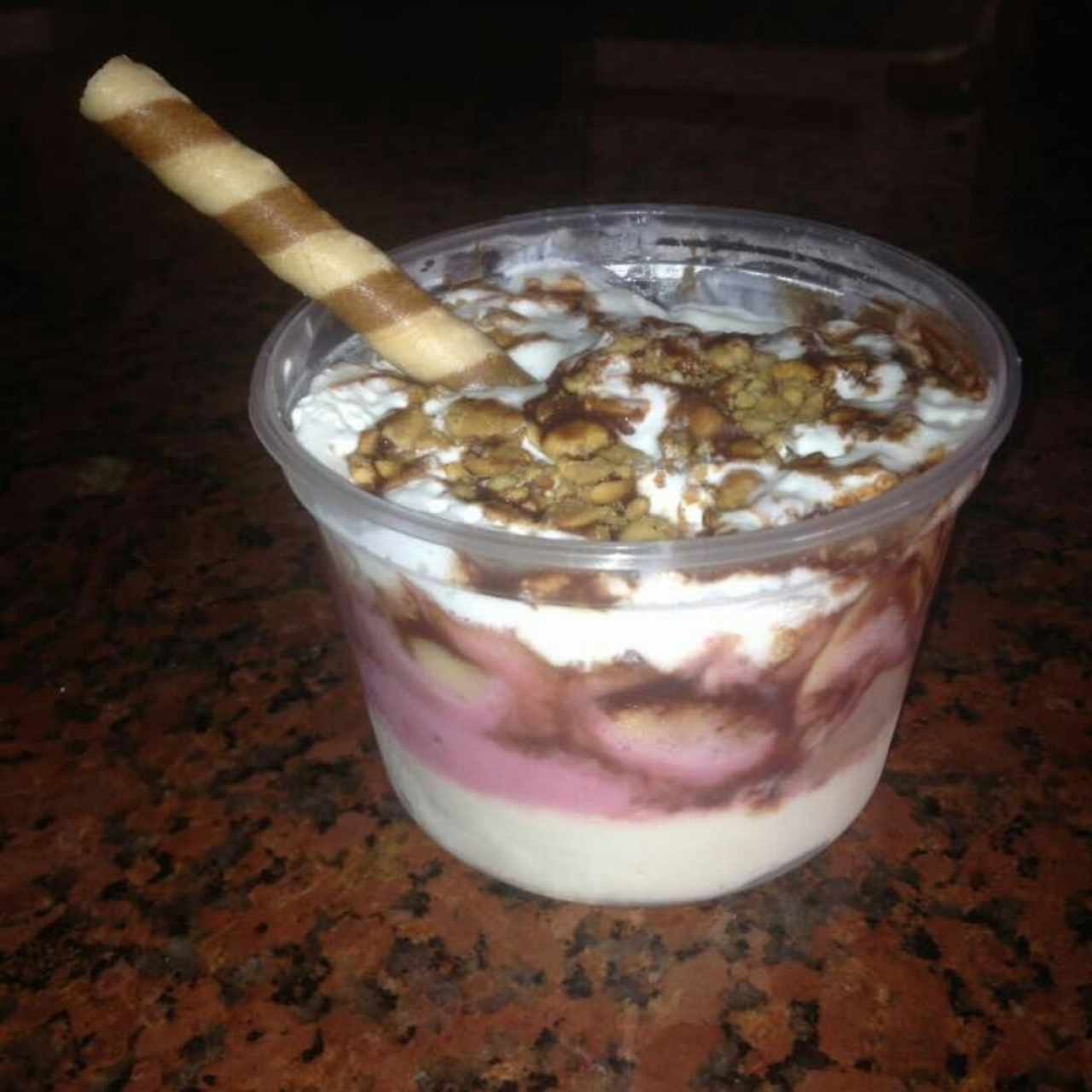 Banana Split, presentación para llevar, Excelente, como ha sido siempre