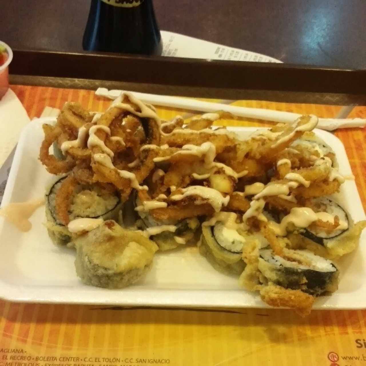 Plato Economico 3 con calamares tempurizados (de lun a jue)