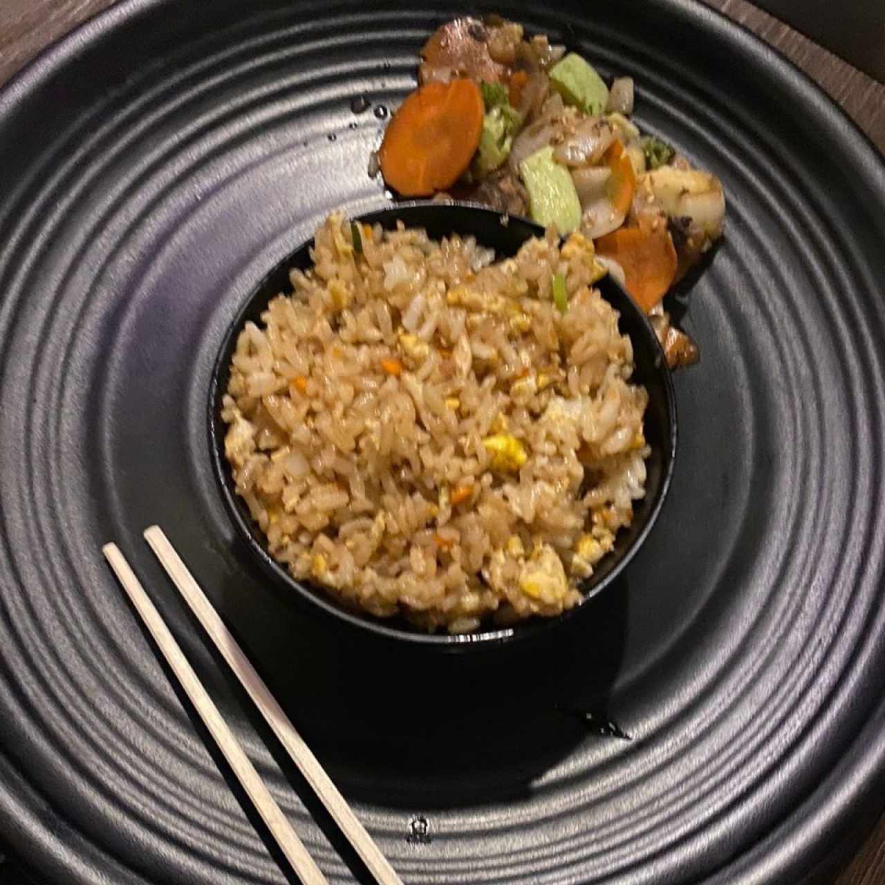 Arroz y vegetales