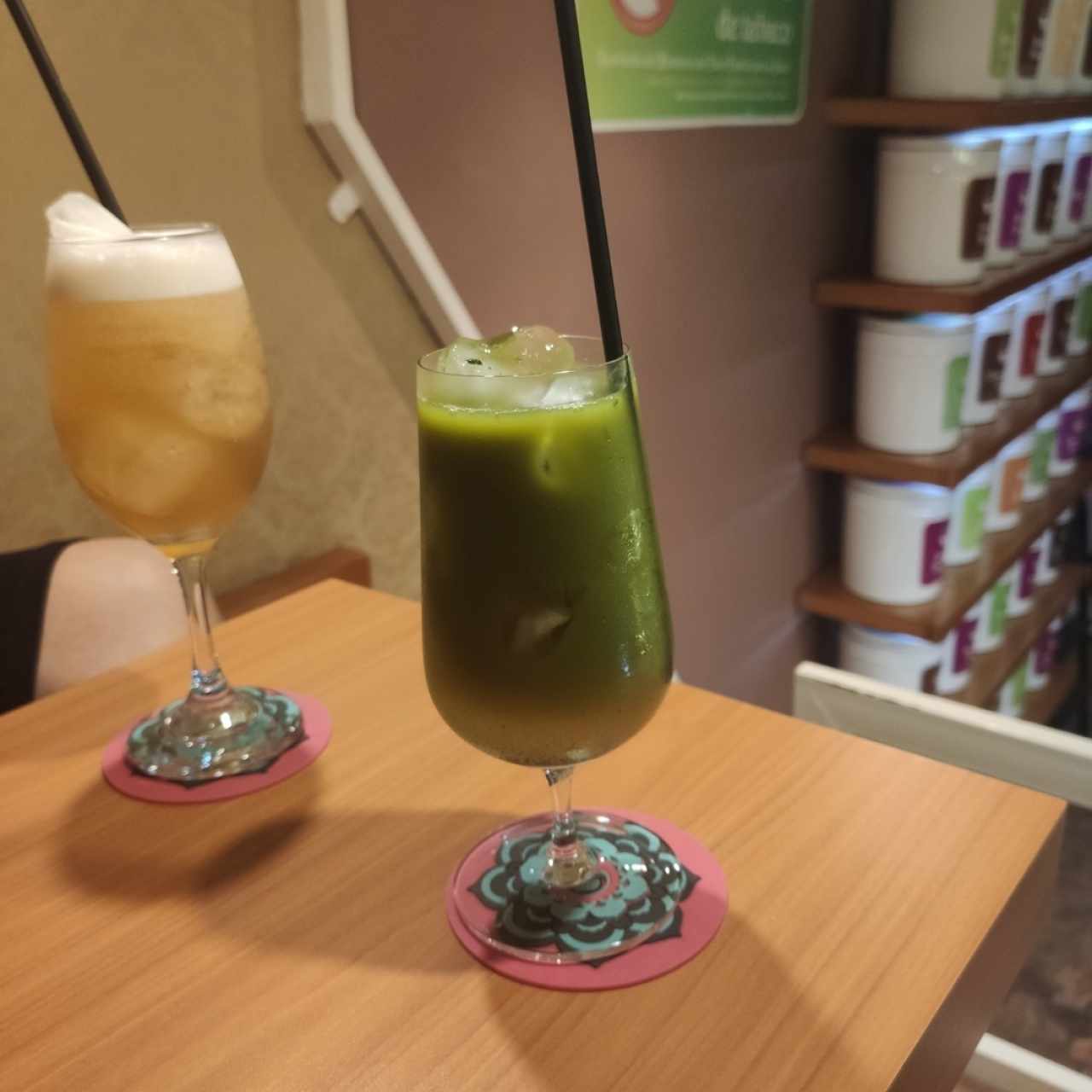 Summer Lychee frío y Matcha con limón
