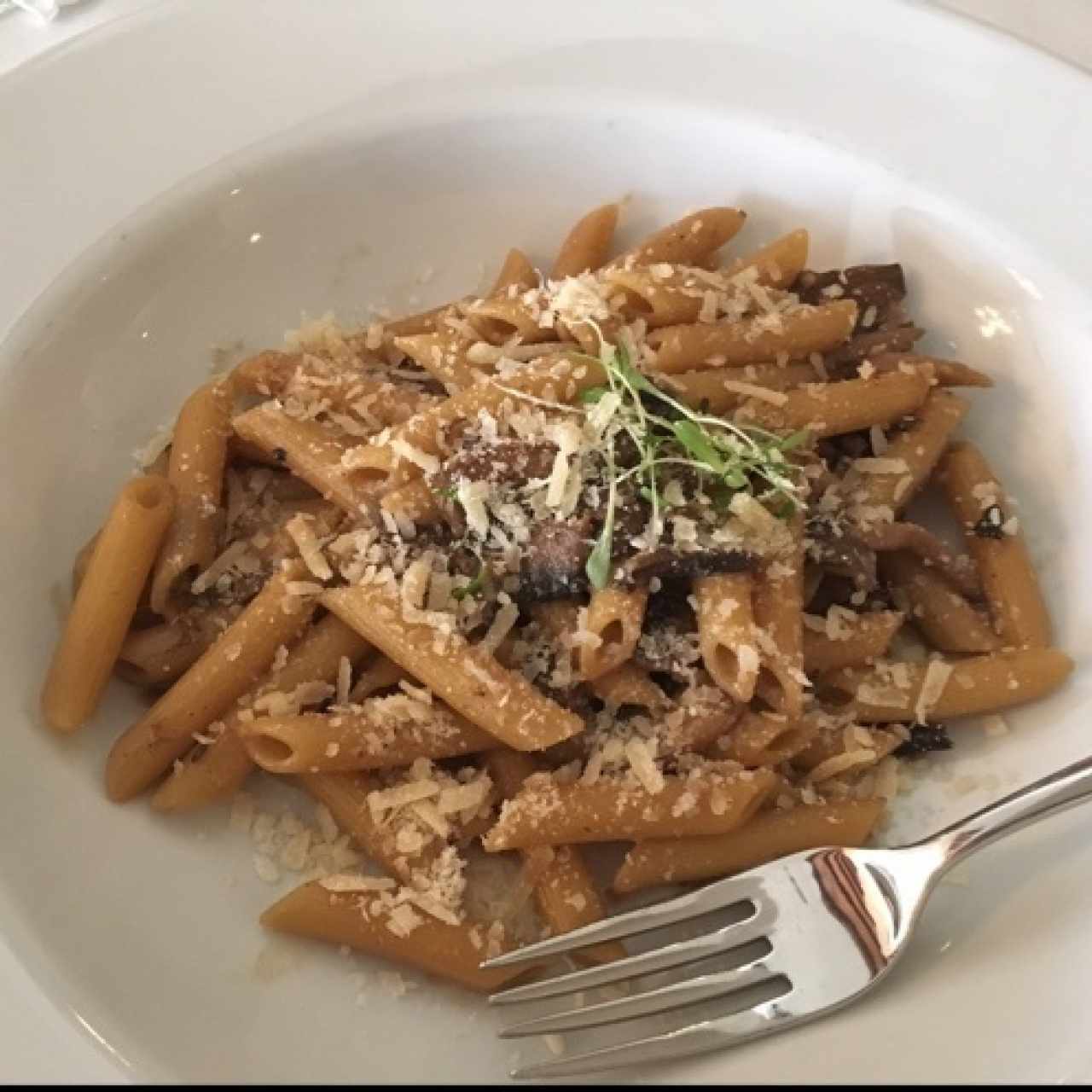 pasta con hongos