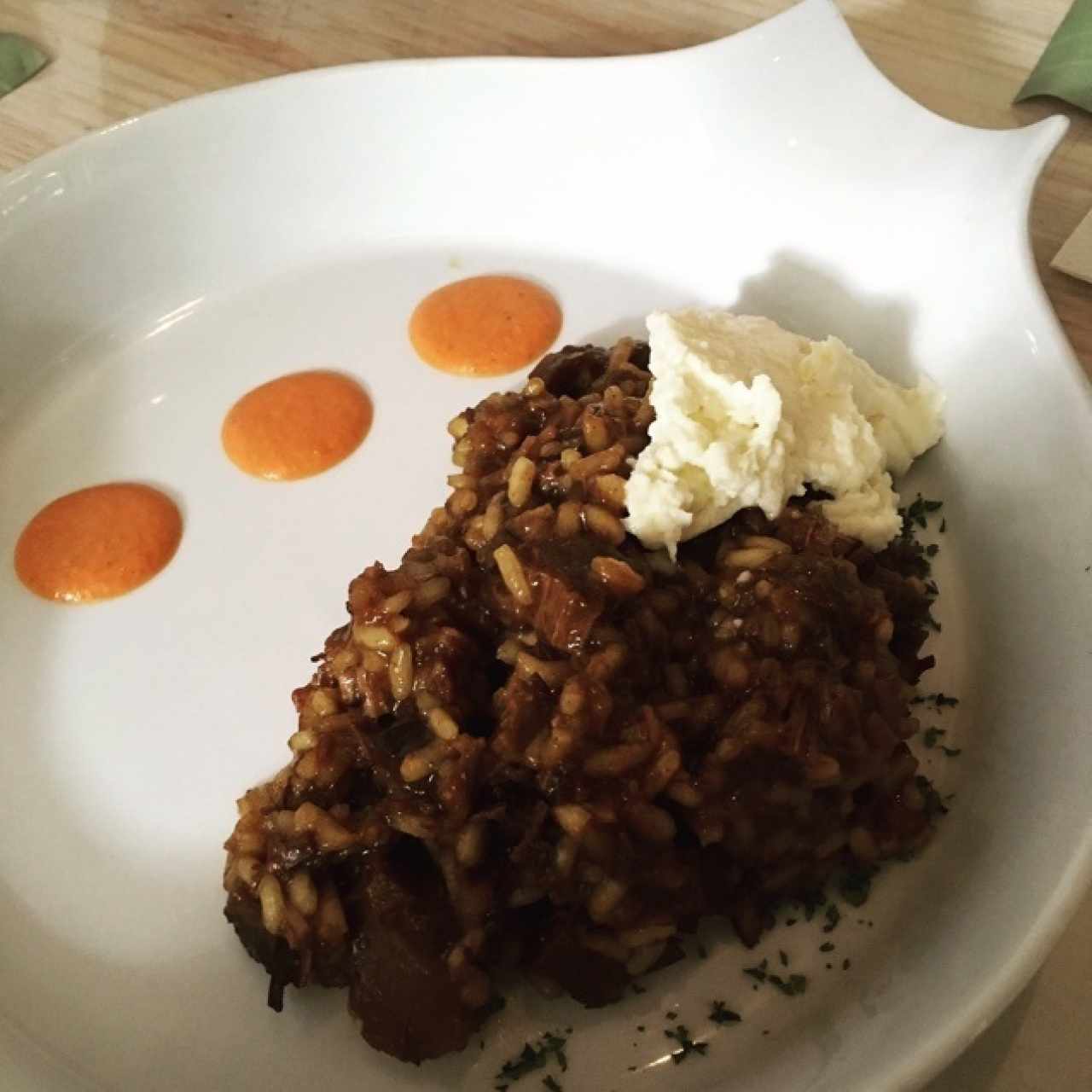 Risotto de asado negro con queso guayanés