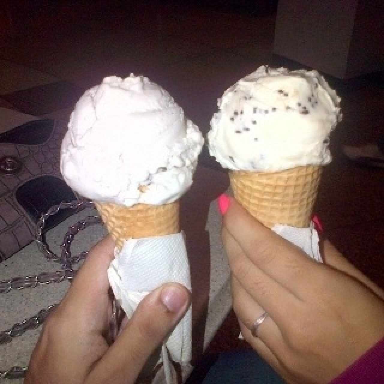 Banana split y Stracciatella 