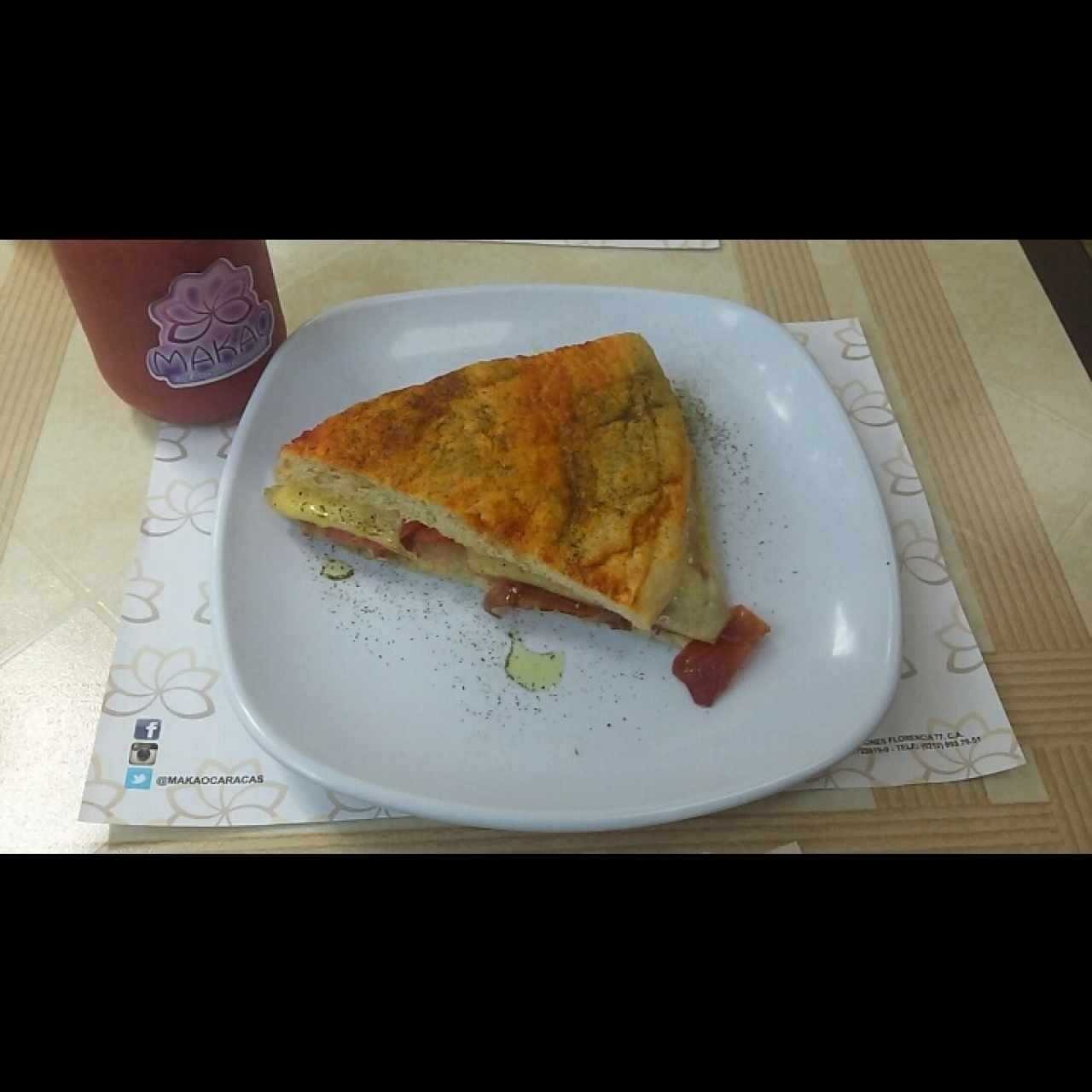 Focaccia de jamón  serrano