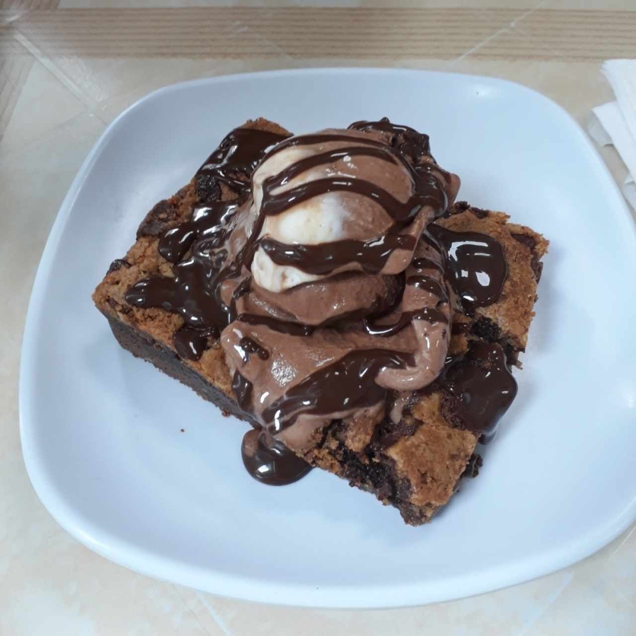 Browkie con Helado