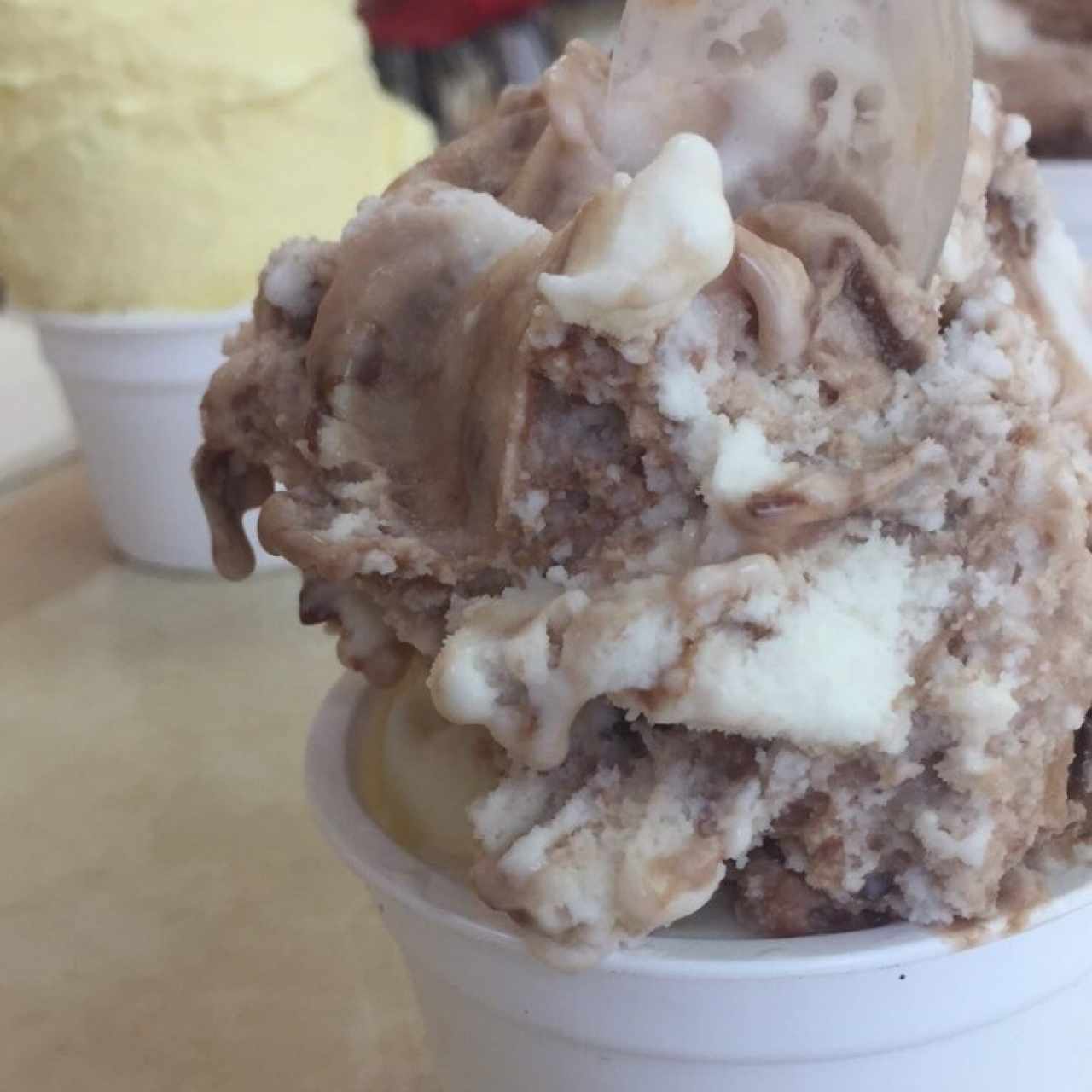 helado nutella y pie de limón