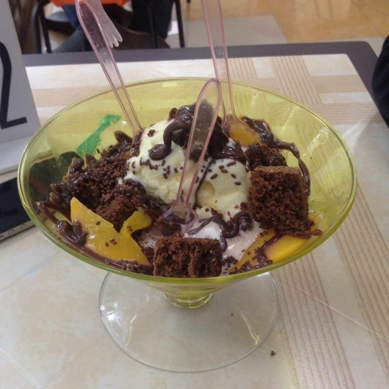 copa de brownie