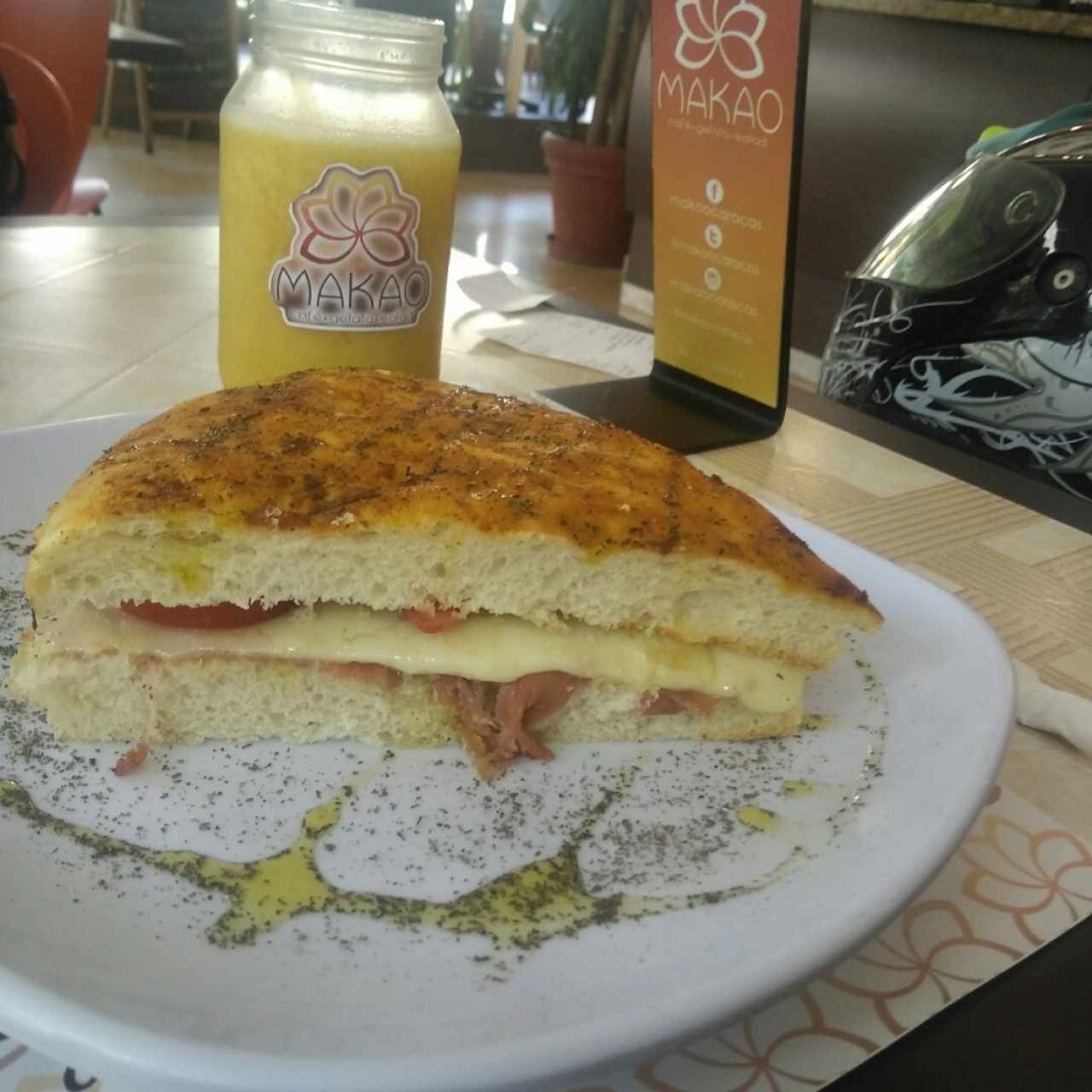 focaccia con Jamón serrano