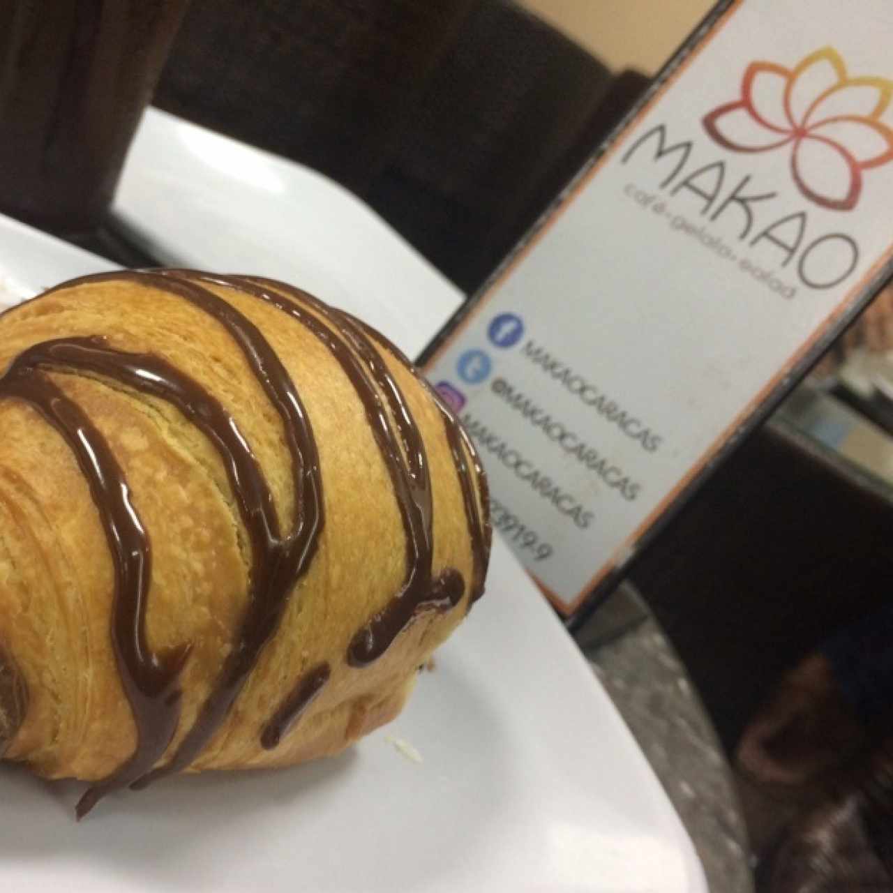 Divino crossant de chocolate 