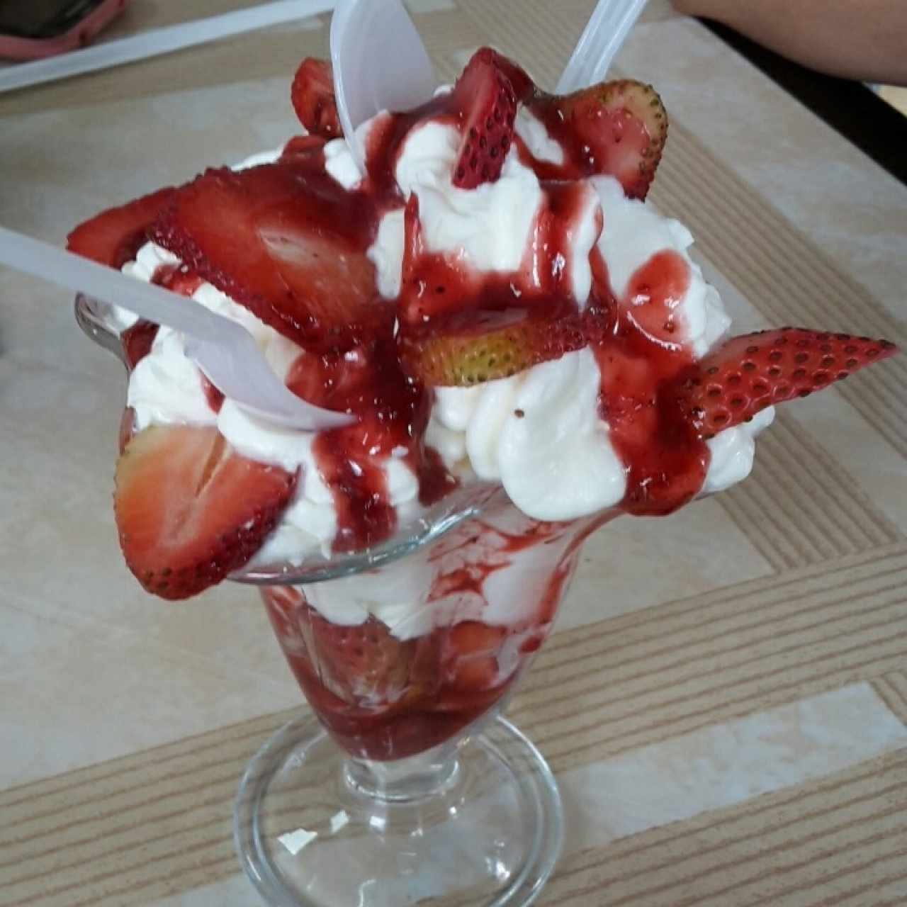 Fresas con crema