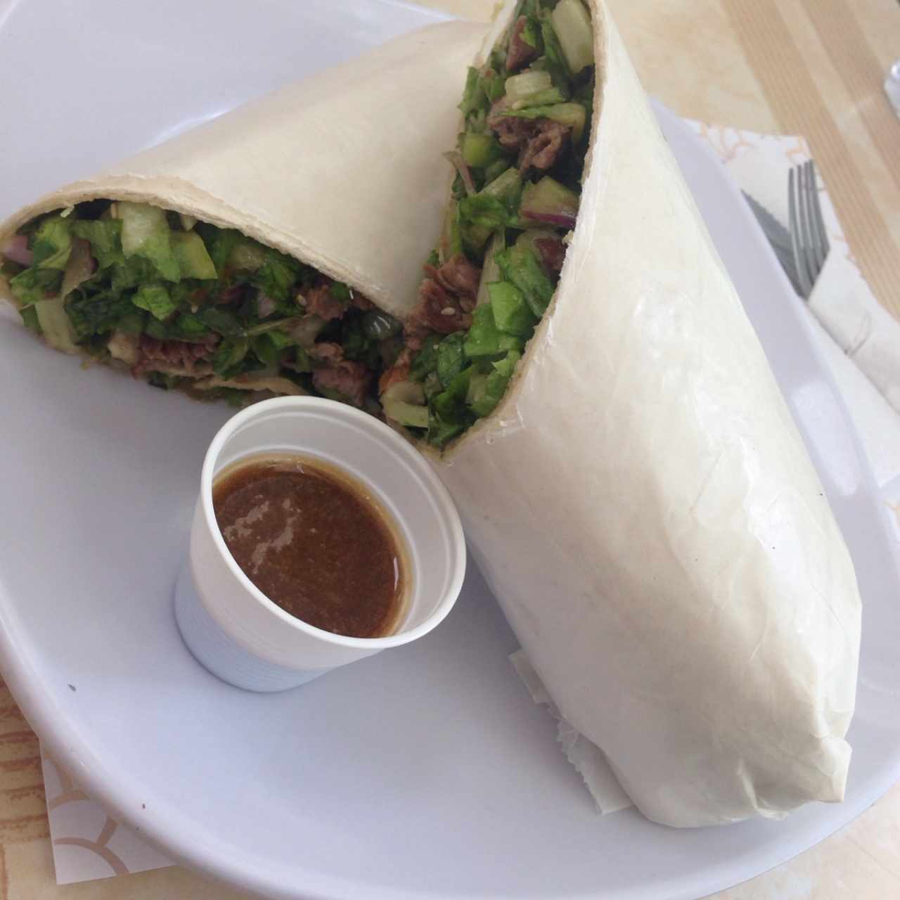 wrap lomito asiatico