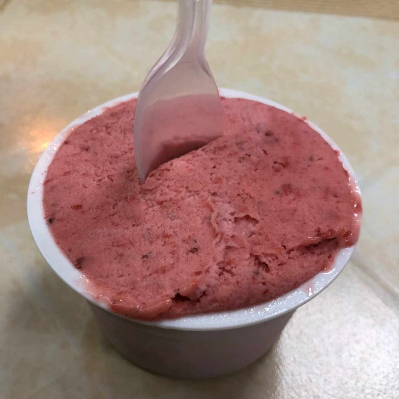 Helado de fresa