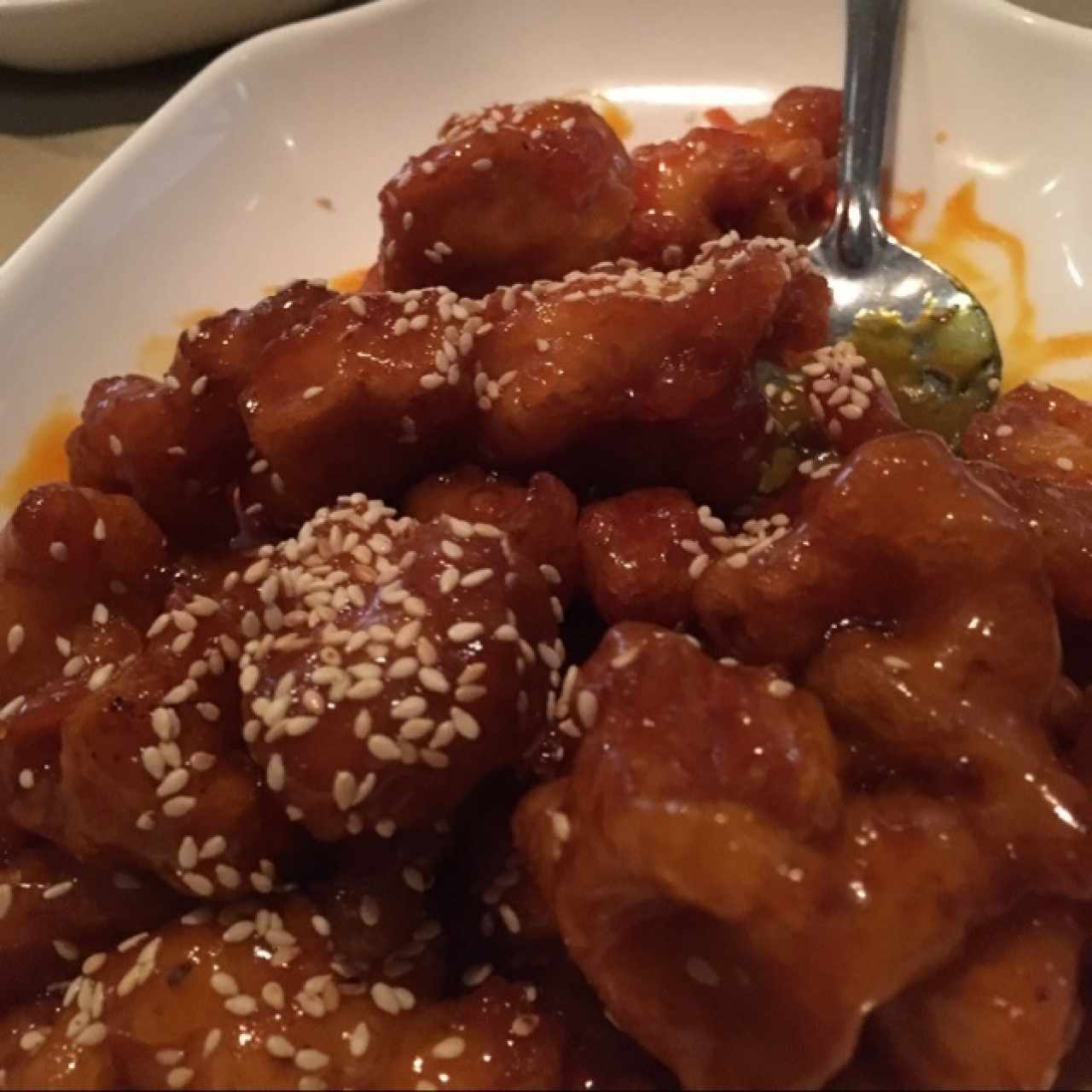 pollo con miel y ajonjoli
