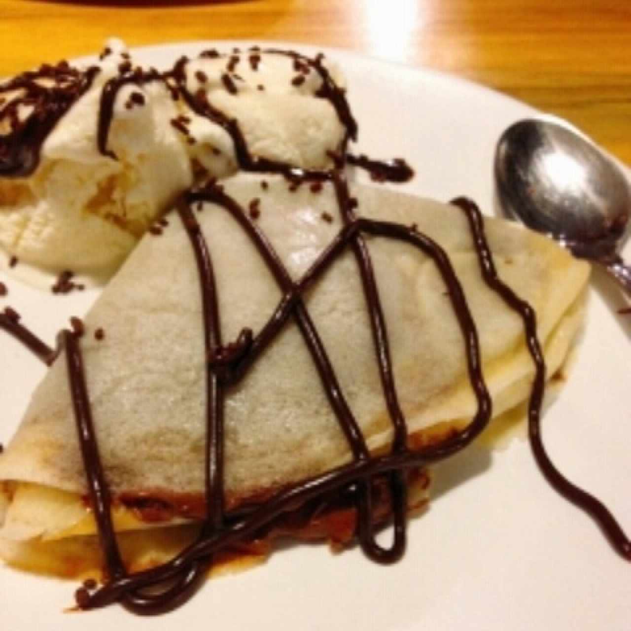 Crepe de Nutella y helado