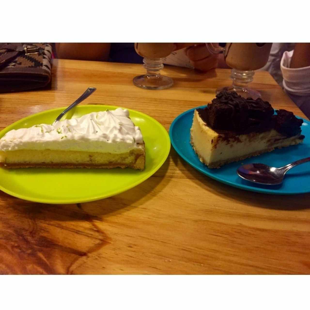 Pie de Limon y cheesecake de brownie